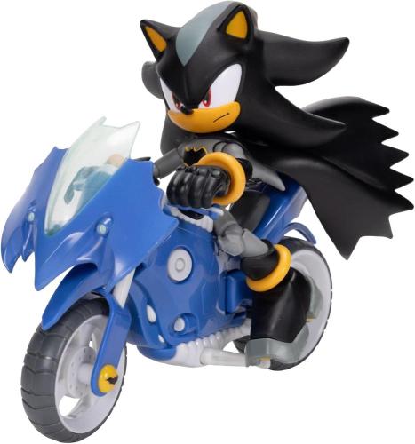SONIC X BATMAN - SHADOW PERSONAGGIO 13 CM CON BATCYCLE