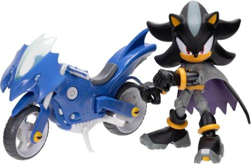 SONIC X BATMAN - SHADOW PERSONAGGIO 13 CM CON BATCYCLE