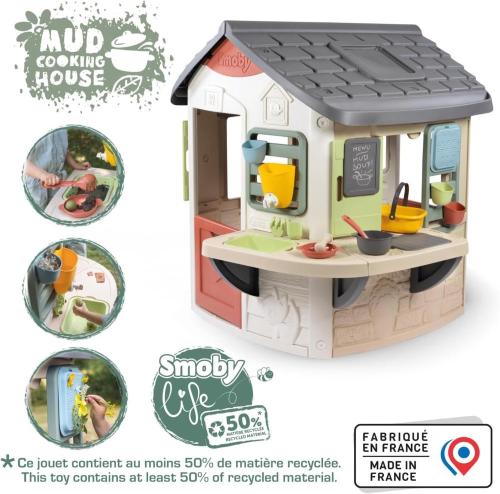 SMOBY LIFE CASETTA MUD COOCKING CON CUCINA