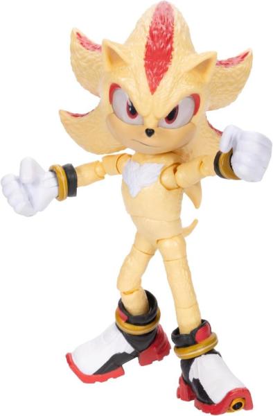 SONIC 3 MOVIE PERSONAGGIO SUPER SHADOW DORATO ARTICOLATO 13 CM 430984