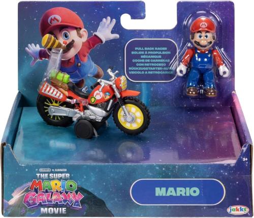 SUPER MARIO GALAXY MOVIE - MOTO SUPER MARIO CON PERSONAGGIO 6 CM