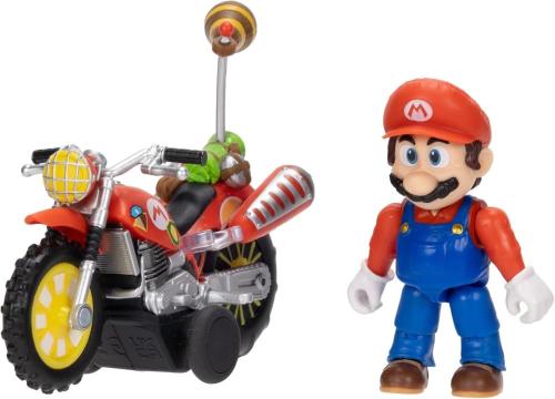 SUPER MARIO GALAXY MOVIE - MOTO SUPER MARIO CON PERSONAGGIO 6 CM
