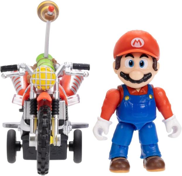SUPER MARIO GALAXY MOVIE - MOTO SUPER MARIO CON PERSONAGGIO 6 CM