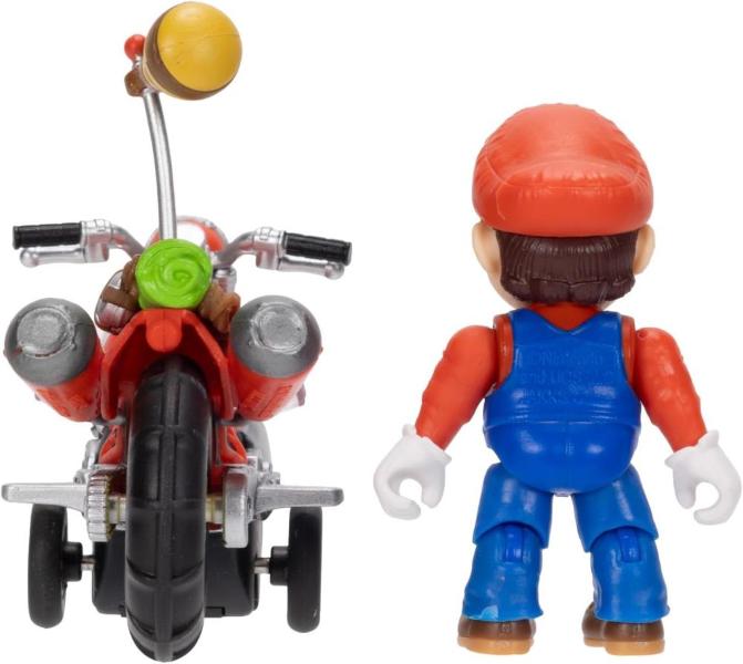 SUPER MARIO GALAXY MOVIE - MOTO SUPER MARIO CON PERSONAGGIO 6 CM