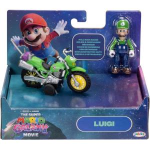 SUPER MARIO GALAXY MOVIE - MOTO LUIGI CON PERSONAGGIO 6 CM