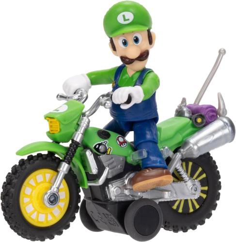SUPER MARIO GALAXY MOVIE - MOTO LUIGI CON PERSONAGGIO 6 CM