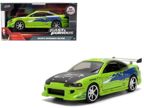 FAST & FURIOUS AUTO IN SCALA 1:32 BRIAN'S MITSUBISHI ECLIPSE DANNEGGIATA