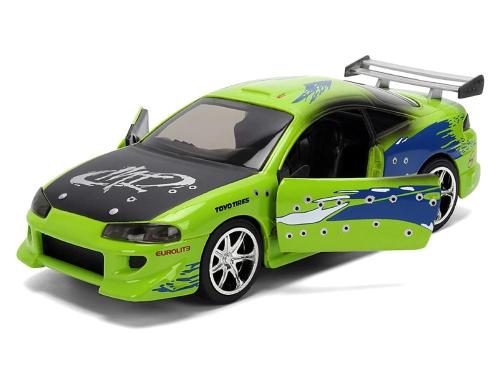 FAST & FURIOUS AUTO IN SCALA 1:32 BRIAN'S MITSUBISHI ECLIPSE DANNEGGIATA