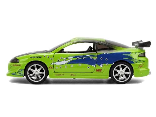 FAST & FURIOUS AUTO IN SCALA 1:32 BRIAN'S MITSUBISHI ECLIPSE DANNEGGIATA