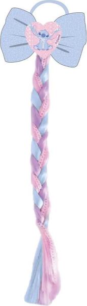 BEAUTY ELASTICO PER CAPELLI CON FIOCCO BLU E TRECCIA DECORATIVA