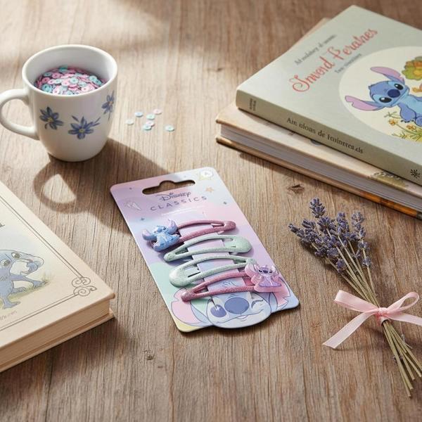 BEAUTY MOLLETTE CLIPS PER CAPELLI STITCH 4 PEZZI