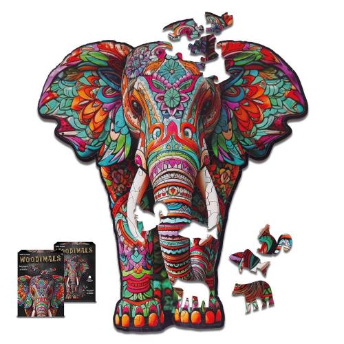 WOODIMALS PUZZLE LEGNO "ELEFANTE"
