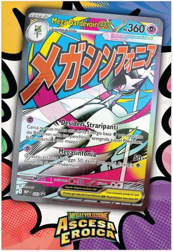 CARTE POKEMON COLLEZIONE PREMIUM ASCESA EROICA MEGA GARDEVOIR