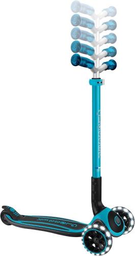 GLOBBER MONOPATTINO 3 RUOTE PRIMO PIEGHEVOLE RICHIUDIBILE ACE LIGHTS BLU E NERO