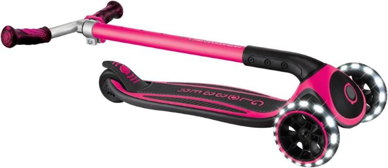 GLOBBER MONOPATTINO 3 RUOTE PRIMO PIEGHEVOLE RICHIUDIBILE ACE LIGHTS FUCSIA