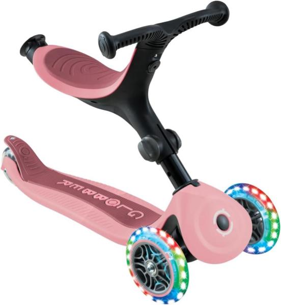 GLOBBER MONOPATTINO GO UP ACTIVE LIGHTS 360° - ROSA PASTELLO PROFONDO