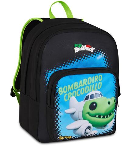 ZAINO SCUOLA BOMBARDIRO CROCODILLO SKIFIDOL ITALIAN BRAINROT