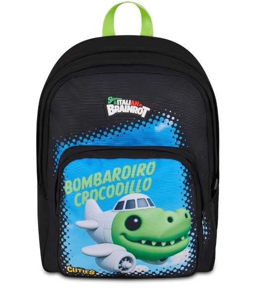 ZAINO SCUOLA BOMBARDIRO CROCODILLO SKIFIDOL ITALIAN BRAINROT