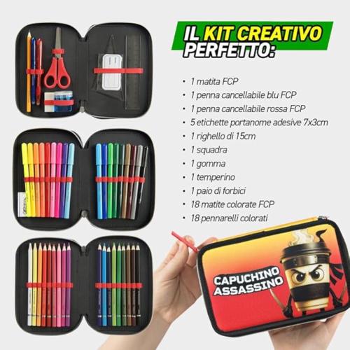 ASTUCCIO 3 ZIP CORREDO CAPUCHINO SKIFIDOL ITALIAN BRAINROT