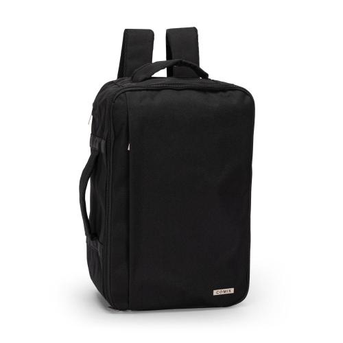 ZAINO DA VIAGGIO TRAVEL BACKPACK MONOCOLORE NERO COMIX
