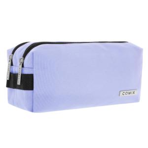 ASTUCCIO  2 ZIP MONOCOLORE LILLA COMIX