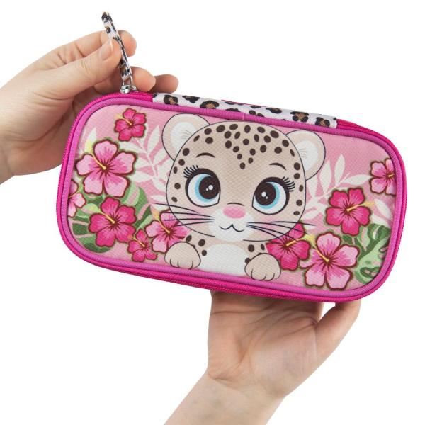 ASTUCCIO BUSTINA OVALE ORGANIZZATO WWF ILLUSTRATO LEOPARDO