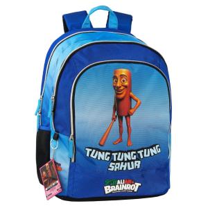 ZAINO SCUOLA ORGANIZZATO TUNG TUNG SKIFIDOL ITALIAN BRAINROT