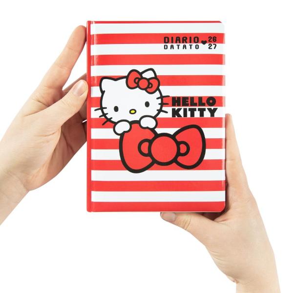 SUPER DIARIO STANDARD DATATO STRIPES HELLO KITTY
