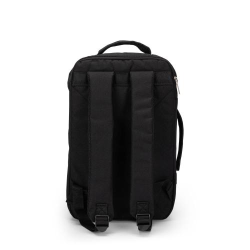 ZAINO DA VIAGGIO TRAVEL BACKPACK MONOCOLORE NERO COMIX