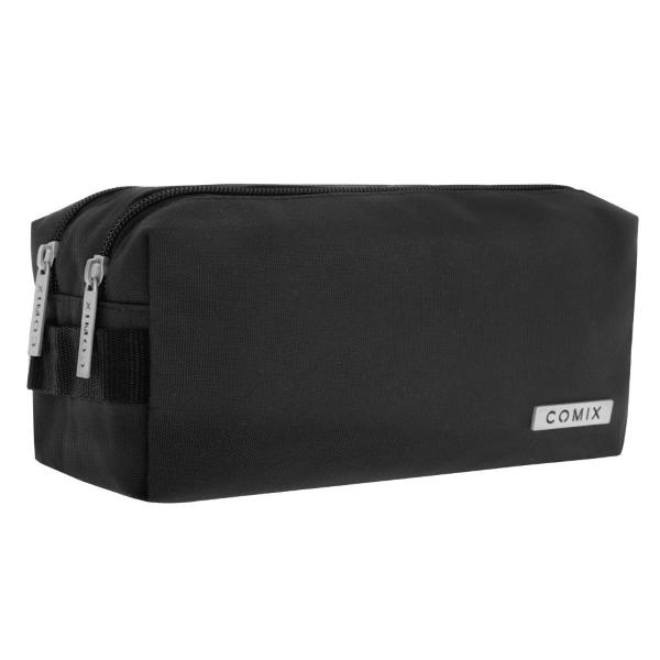 ASTUCCIO 2 ZIP MONOCOLORE NERO