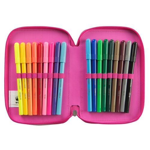 ASTUCCIO 3 ZIP CORREDO WWF ILLUSTRATO LEOPARDO