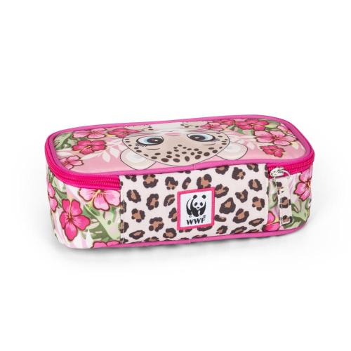 ASTUCCIO BUSTINA OVALE ORGANIZZATO WWF ILLUSTRATO LEOPARDO