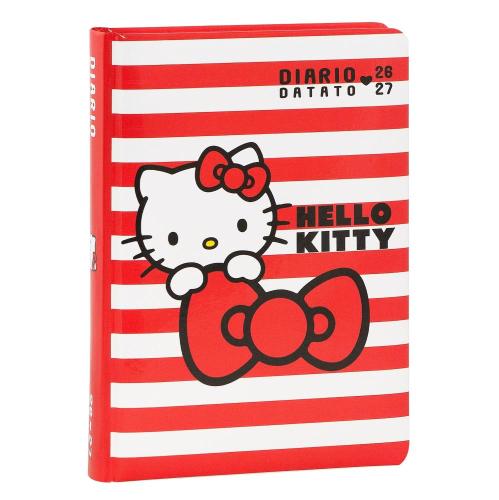 SUPER DIARIO STANDARD DATATO STRIPES HELLO KITTY