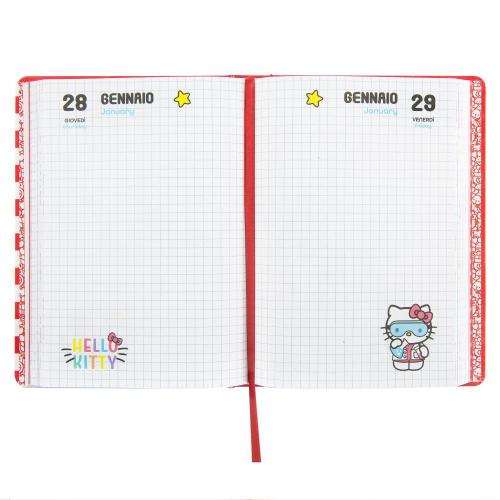SUPER DIARIO STANDARD DATATO STRIPES HELLO KITTY