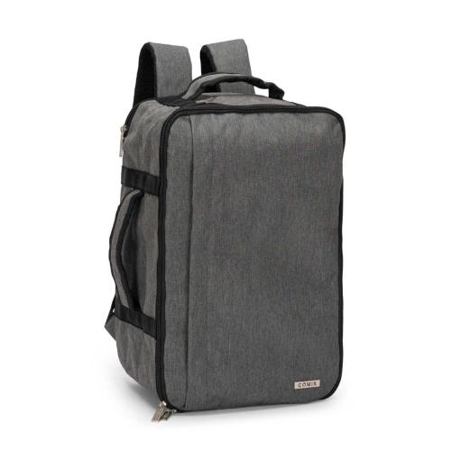 ZAINO DA VIAGGIO TRAVEL BACKPACK MONOCOLORE GRIGIO COMIX