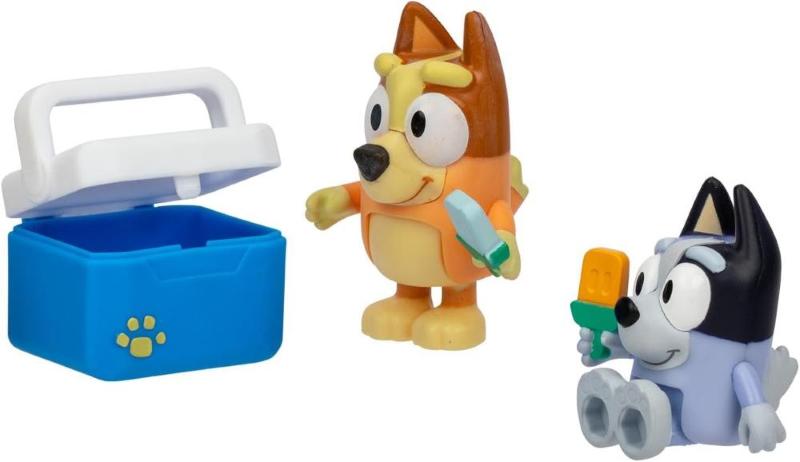 BLUEY PACK 2 PERSONAGGI BINGO E SOCKS CON ACCESSORI