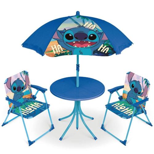 SET DA CAMPEGGIO DISNEY STITCH 4 PEZZI PATIO 