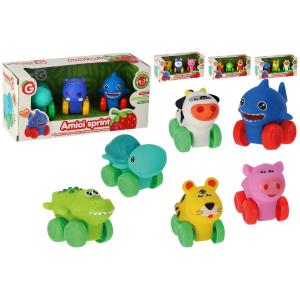 ANIMALI VINILE RUOTA LIBERA 3PZ GLOBO
