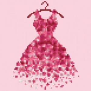DIAMOND DOTZ RED DRESS