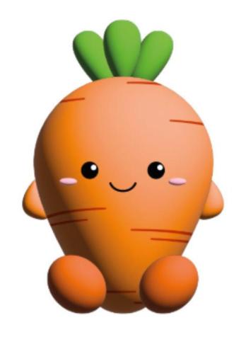 ANTISTRESS FRESH MARKET CARRIE CARROT CAROTA XL3265A