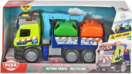 DICKIE TOYS CAMION TRASPORTO CONTENITORI RIFIUTI CM 26 SIMBA 