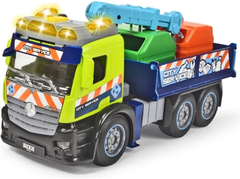 DICKIE TOYS CAMION TRASPORTO CONTENITORI RIFIUTI CM 26 SIMBA 