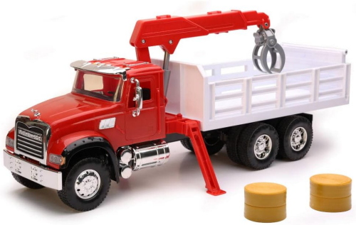 MACK AUTOCARRO CON GRU E BALLE DI FIENO NEW RAY