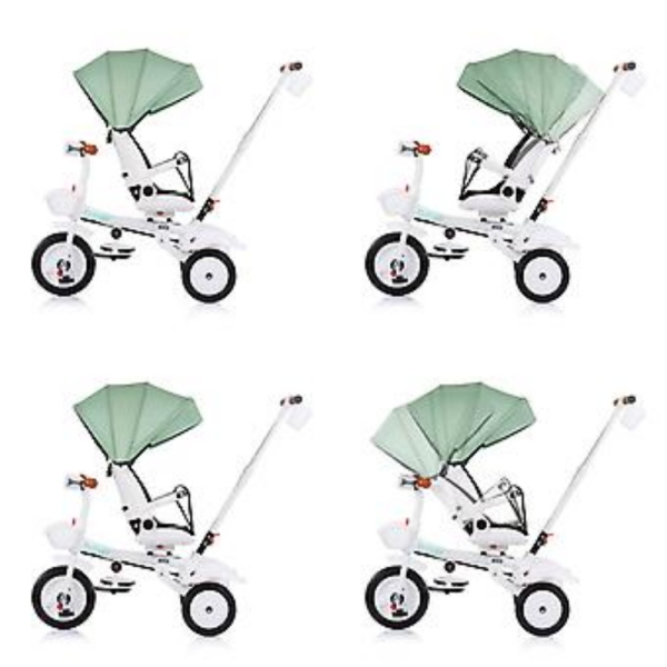 TRICICLO RIPIEGABILE 360  SEDILE GIREVOLE FUTURO GREEN