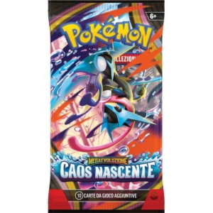 CARTE POKEMON M1 MEGAEVOLUZIONE CAOS NASCENTE BUSTINA 10 CARTE 
