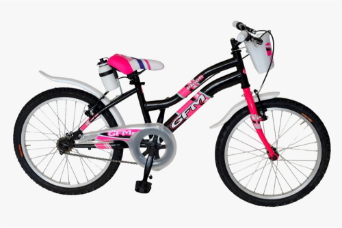 BICICLETTA 20 MTB MOUNTAIN BIKE GIRL MOON NERO 6 VELOCITA