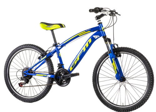 BICICLETTA 24 MTB MOUNTAIN BIKE BOY MERCURY 21V AZZURRO