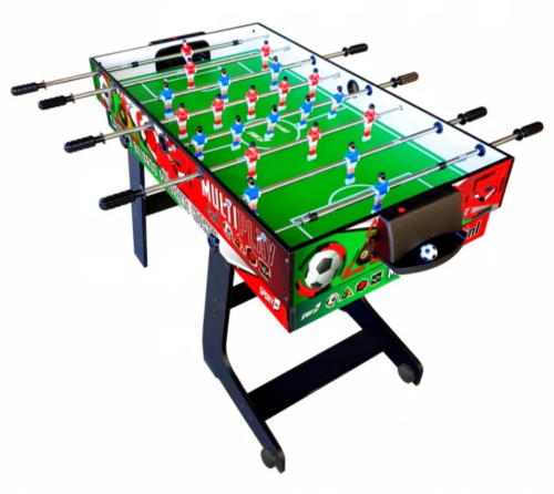 TAVOLO MULTIGIOCO CALCETTO, BILIARDO, PING PONG, HOCKEY 4 IN 1 TRICOLORE
