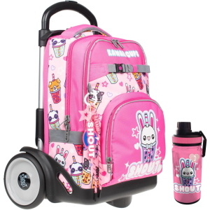 ZAINO TROLLEY SHOUT D-TOUCH CON BORRACCIA MAGIC KAWAII CUP