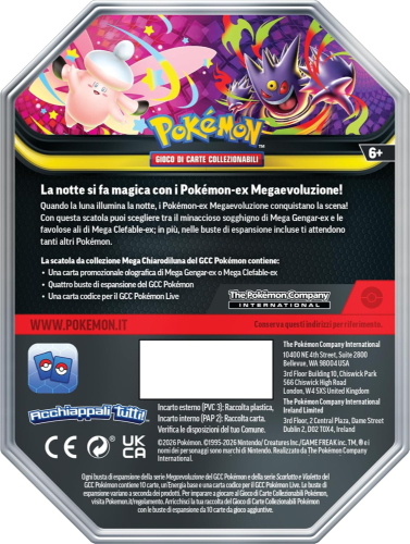 CARTE POKEMON - TIN MEGA CHIARODILUNA MEGA CLEFABLE-EX